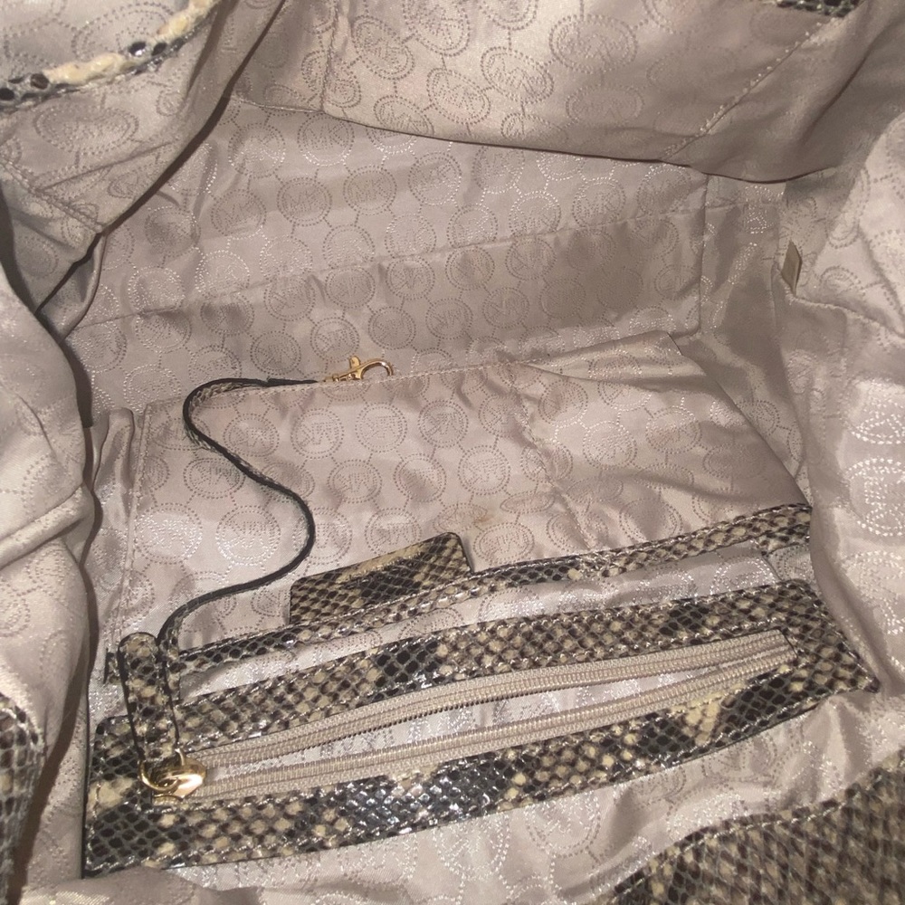 Michael Kors Python Handbag With Gold Hardware - image 5